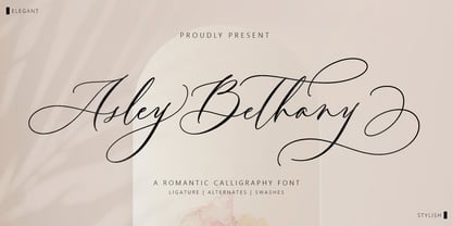 Asley Bethany Font Poster 1