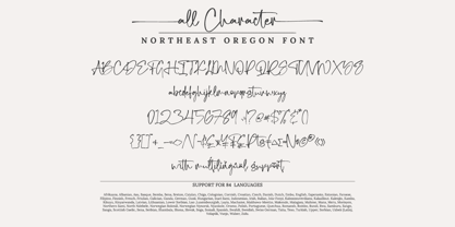 Northeast Oregon Font Poster 9