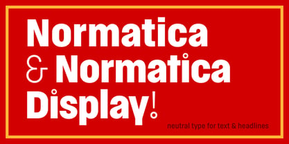 Normatica Font Poster 1