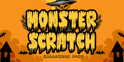 Monster Scratch Font Poster 1