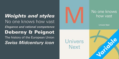 Univers Next Variable Font Poster 1