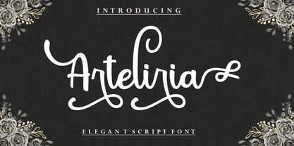 Arteliria Script Font Poster 1