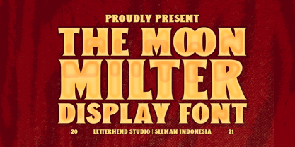 The Moon Milter Font Poster 1