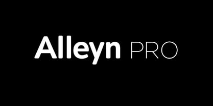 Alleyn Pro Font Poster 1