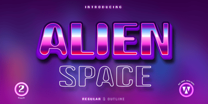 Alien Space Font Poster 1