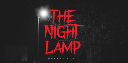 The Night Lamp Font Poster 1
