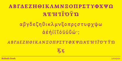 Baldufa Greek Font Poster 5