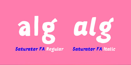 Saturator FA Font Poster 3