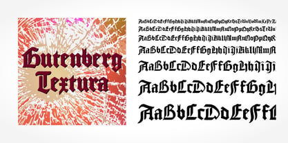 Gutenberg Textura Pro Fuente Póster 5