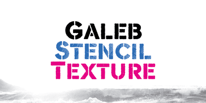 Galeb Stencil Texture Fuente Póster 1