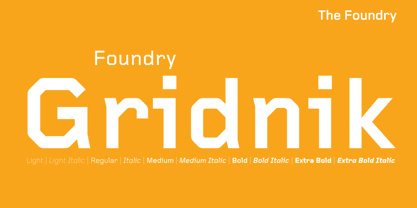 Foundry Gridnik fuente Póster 1