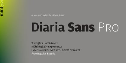 Diaria Sans Pro Police Poster 1