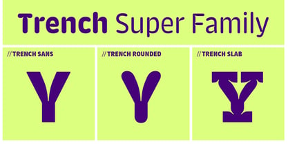 Trench Rounded Font Poster 5