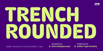 Trench Rounded Font Poster 4