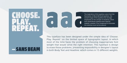 Sans Beam Font Poster 6