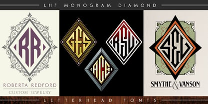 LHF Monogram Diamond Font Poster 1