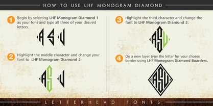 LHF Monogram Diamond Font Poster 4