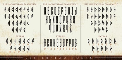 LHF Monogram Diamond Font Poster 2