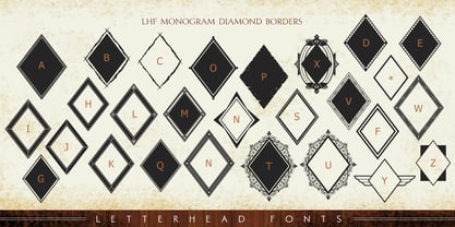 LHF Monogram Diamond Font Poster 3