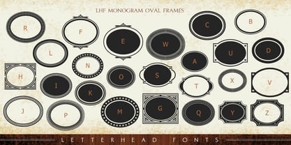 LHF Monogram Oval Font Poster 4