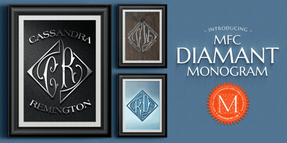 MFC Diamant Monogram Font Poster 1