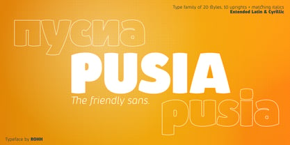 Pusia Font Poster 1
