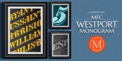 MFC Westport Monogram Font Poster 1