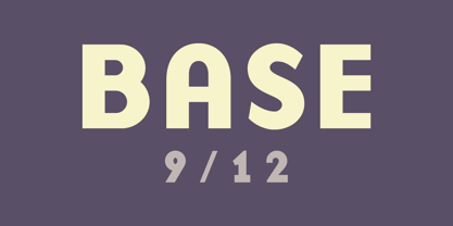 Base 9 and 12 Font Poster 1