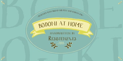 Bodoni At Home Font Poster 1