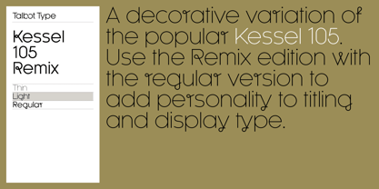 Kessel 105 Remix Font Poster 3