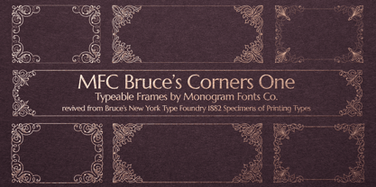 MFC Bruce Corners One Font Poster 1