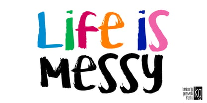 KG Life Is Messy Font Poster 1