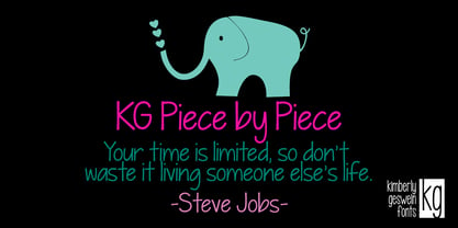 KG Piece By Piece Font Poster 1
