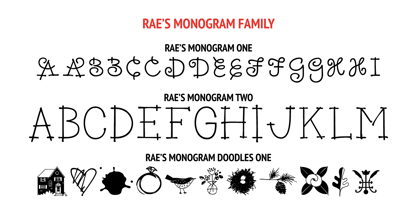 Rae's Monogram Family Font Poster 3