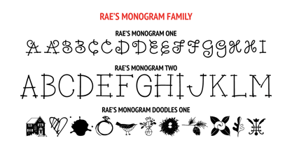 Rae's Monogram Family Fuente Póster 3