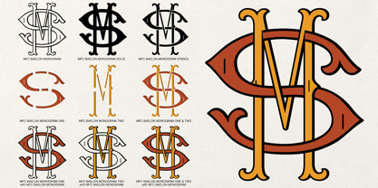 MFC Baelon Monogram Font Poster 2