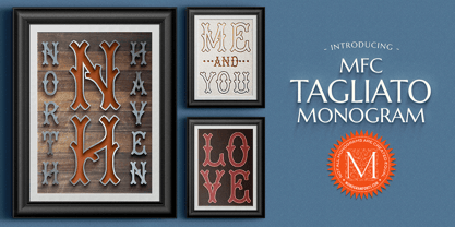 MFC Tagliato Monogram Font Poster 1