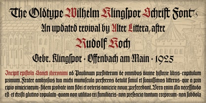 Wilhelm Klingspor Schrift Font Poster 1