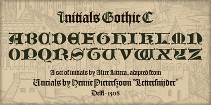 Initiales Gothic C Police Poster 1