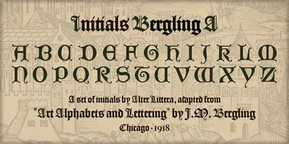 Initials Bergling A Font Poster 1