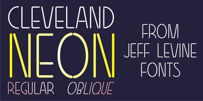 Cleveland Neon JNL Font Poster 1