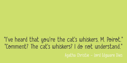 The Cats Whiskers Font Poster 6