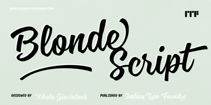 Blonde Script Fuente Póster 10