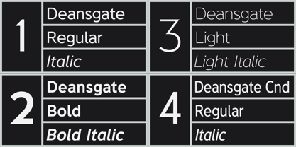 Deansgate Font Poster 2