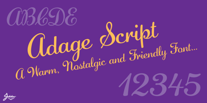 Adage Script JF Font Poster 2