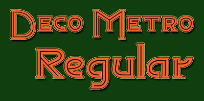 Deco Metro Font Poster 4