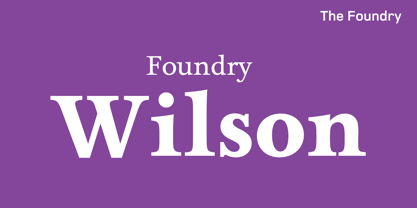 Foundry Wilson Font Poster 4