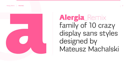 Alergia Remix Font Poster 2