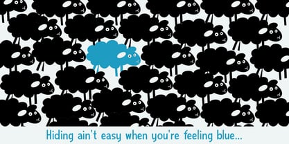 Blue Sheep Font Poster 3