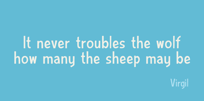 Blue Sheep Font Poster 6